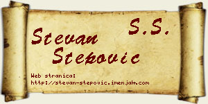 Stevan Stepović vizit kartica
